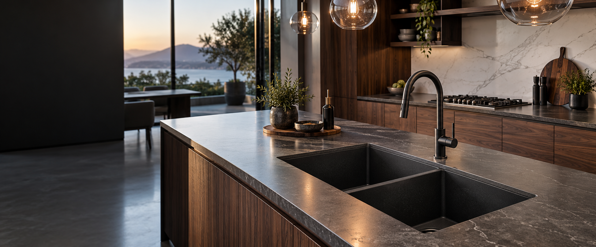 Matte Black Sink Installation