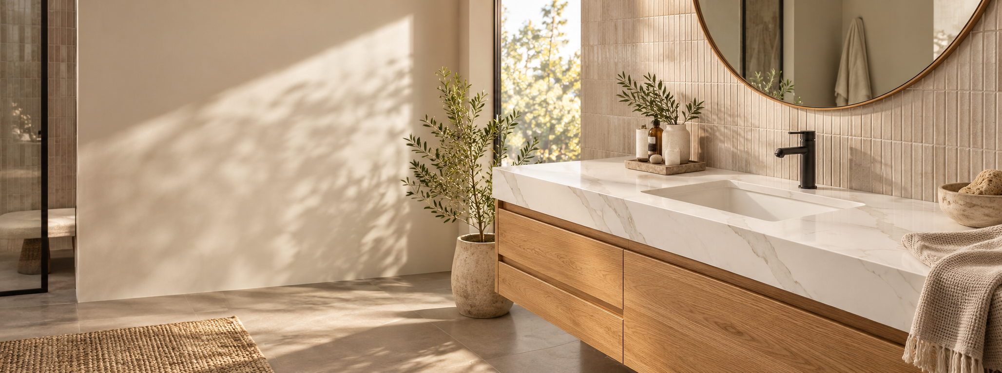 Calacatta Vanity Top Installation