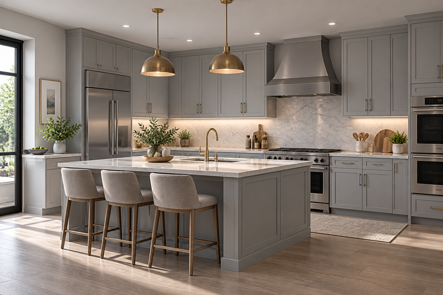 Modern gray kitchen
